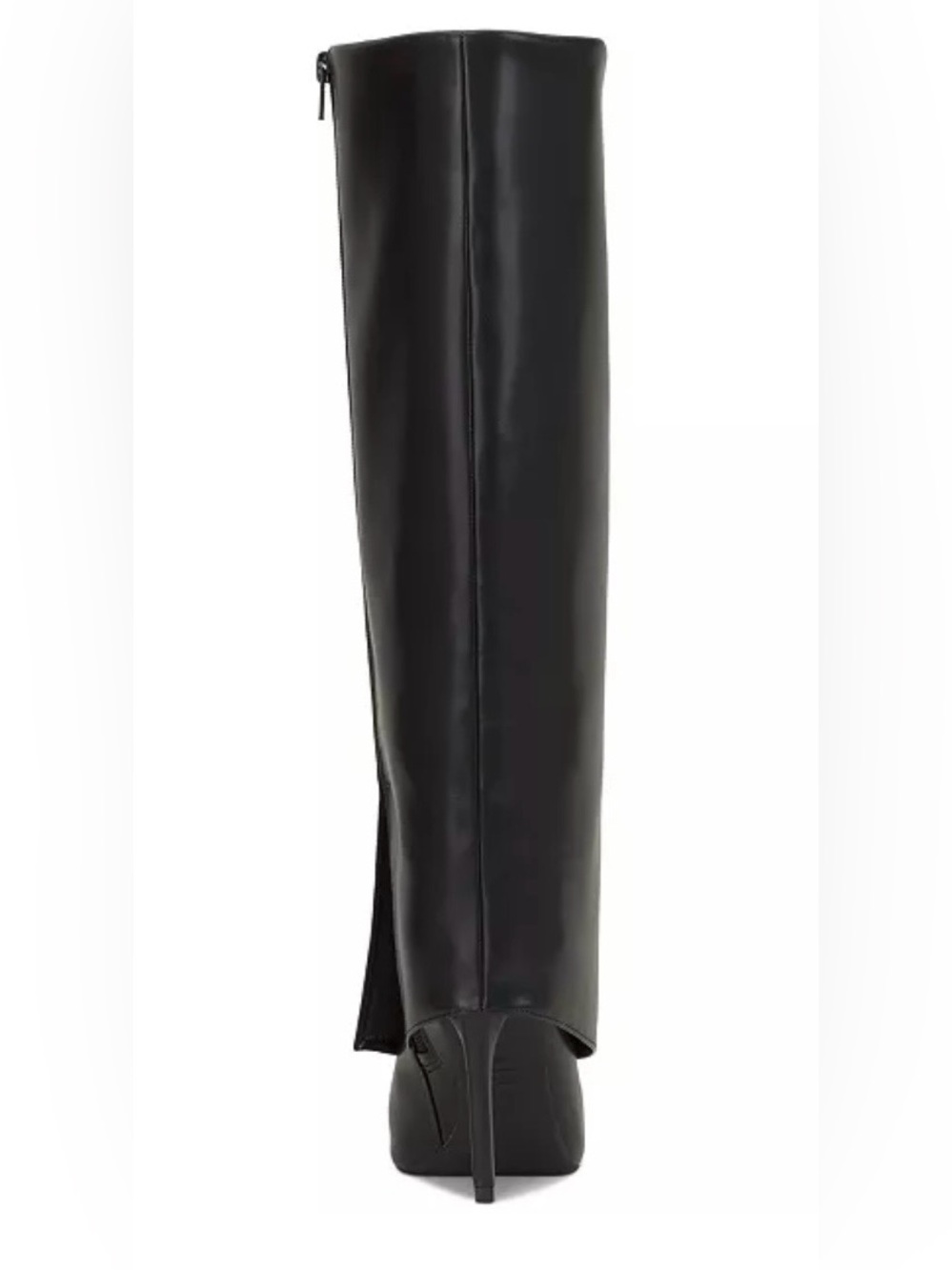 INC International Concepts Tall Black Faux Leather Pointed-Toe Stiletto Boots - Picture 3 of 16